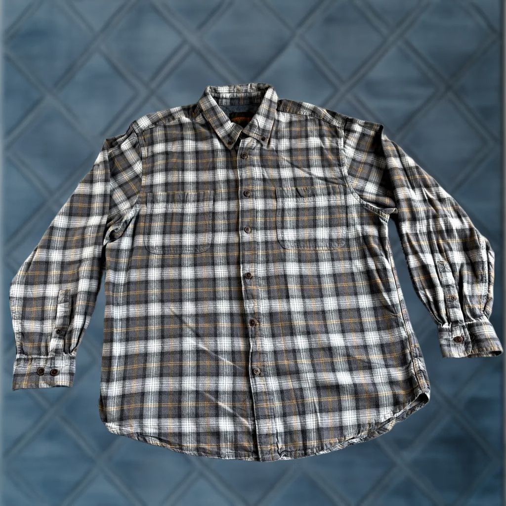 Vintage Northwest Territory Shirt Mens XL Gray Plaid Flannel Button Up Outdoor Size US XL / EU 56 / 4 - 1 Thumbnail
