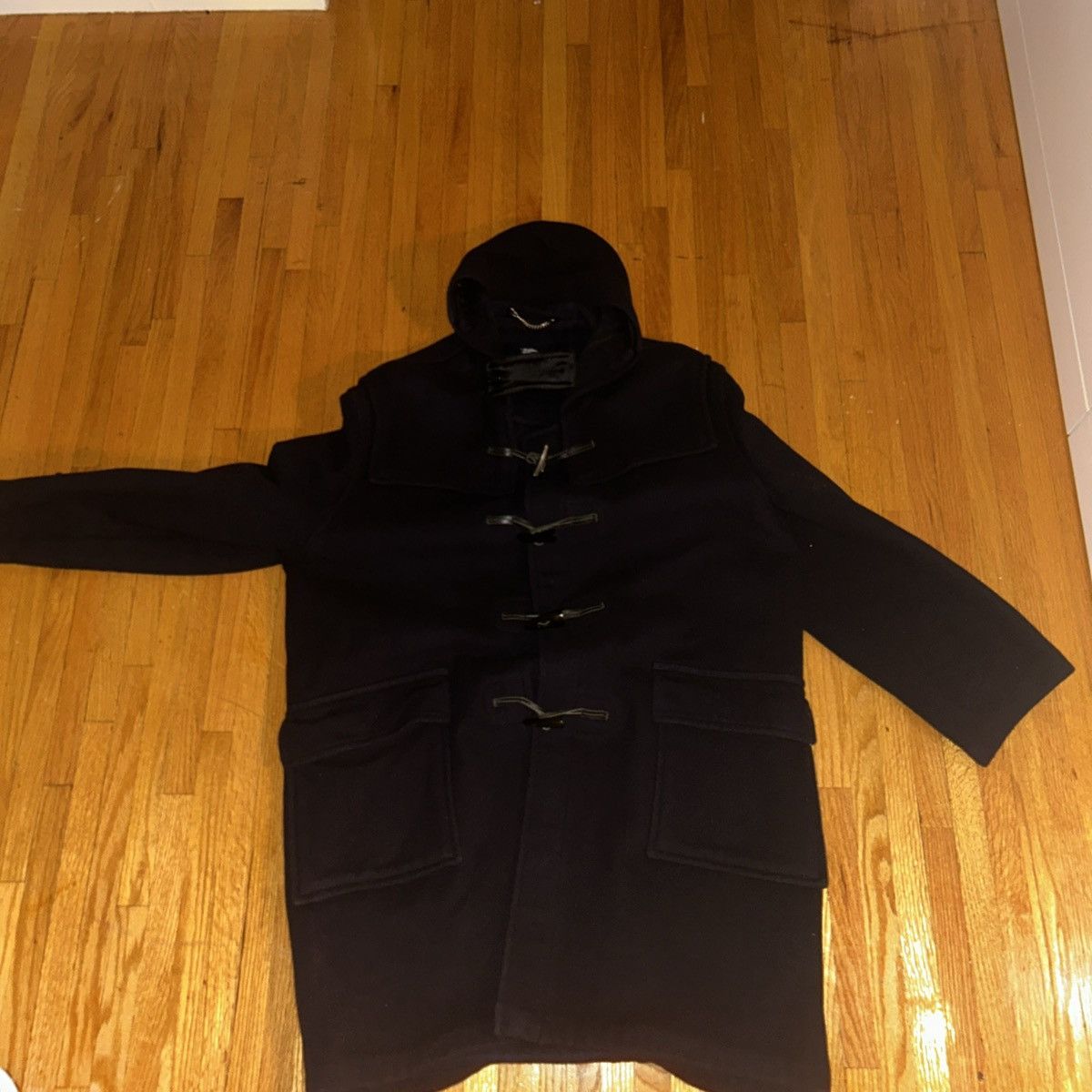 Burberry Navy Heavy Burberry Wool Winter Coat Size US M / EU 48-50 / 2 - 4 Thumbnail