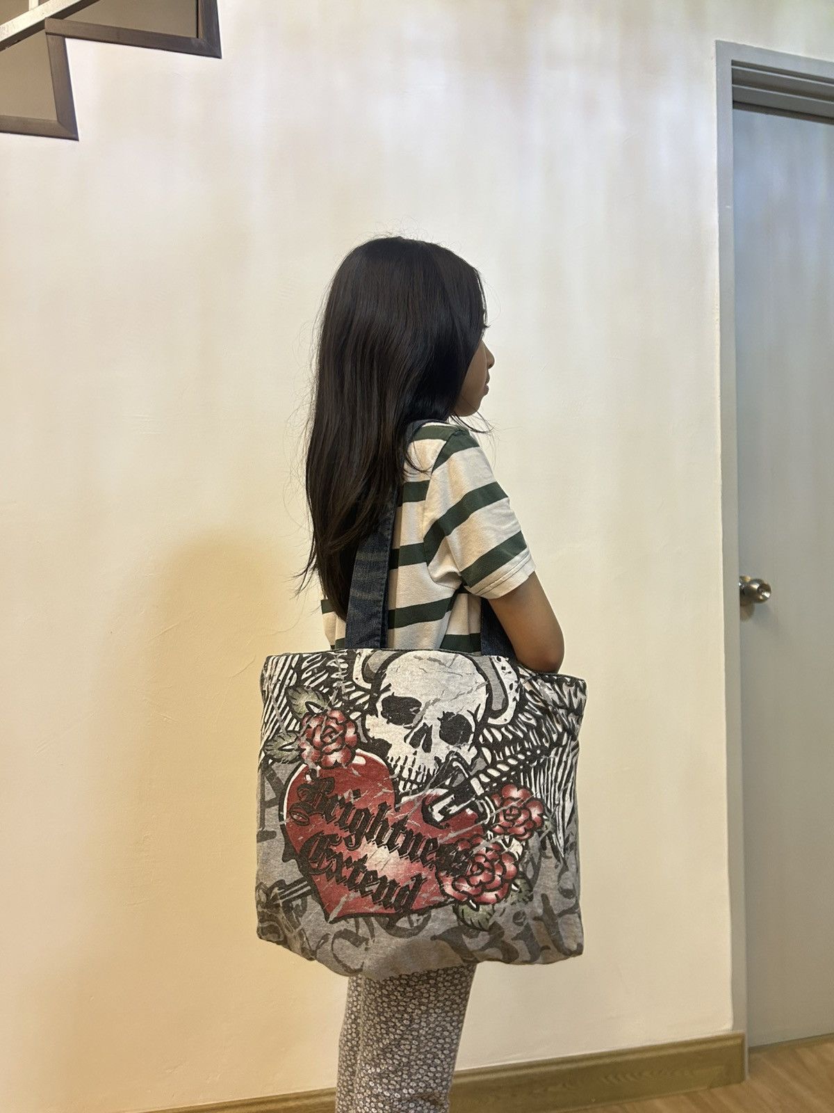 Tedman RARE💥Red Pepper Japanese Reworked Reversible Denim Tote Bag Size ONE SIZE - 4 Thumbnail