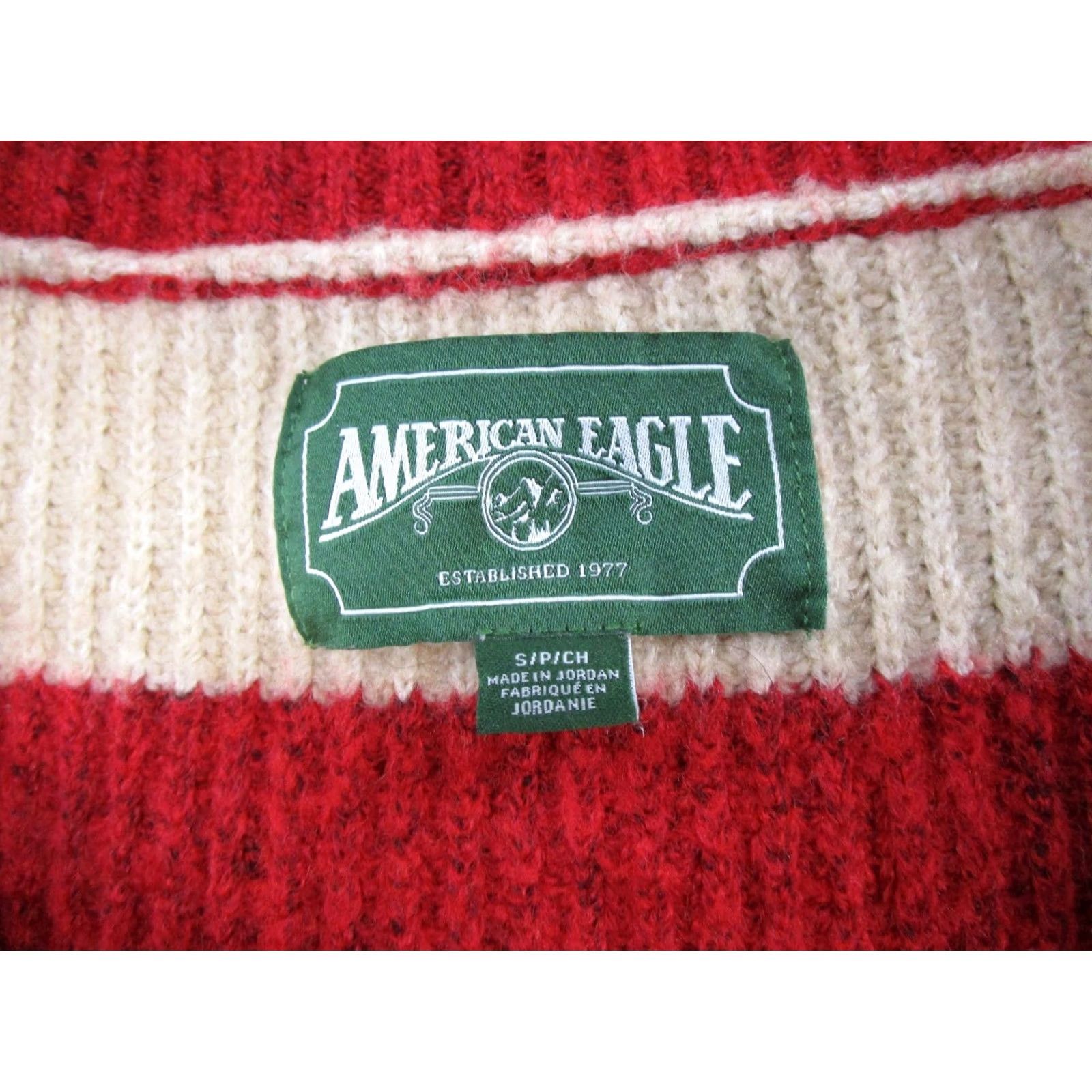 American Eagle Outfitters American Eagle Outfitters Cardigan Sweater Wool Blend Striped V-Neck Button NYLON? Size S / US 4 / IT 40 - 2 Thumbnail