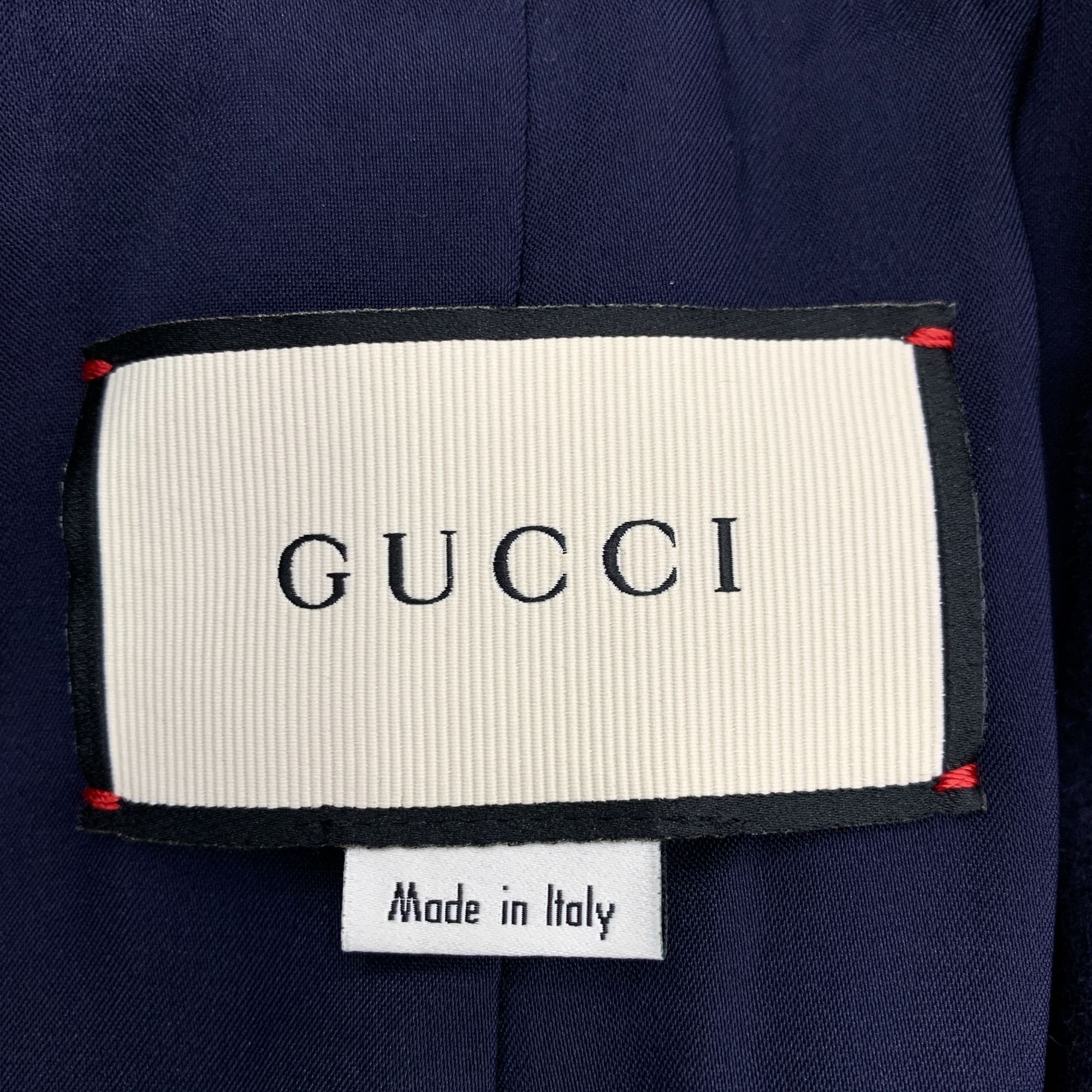 Gucci Gucci Womens Navy Wool Coat Size 36 100% Wool Made In Italy Size XS / US 0-2 / IT 36-38 - 2 Thumbnail