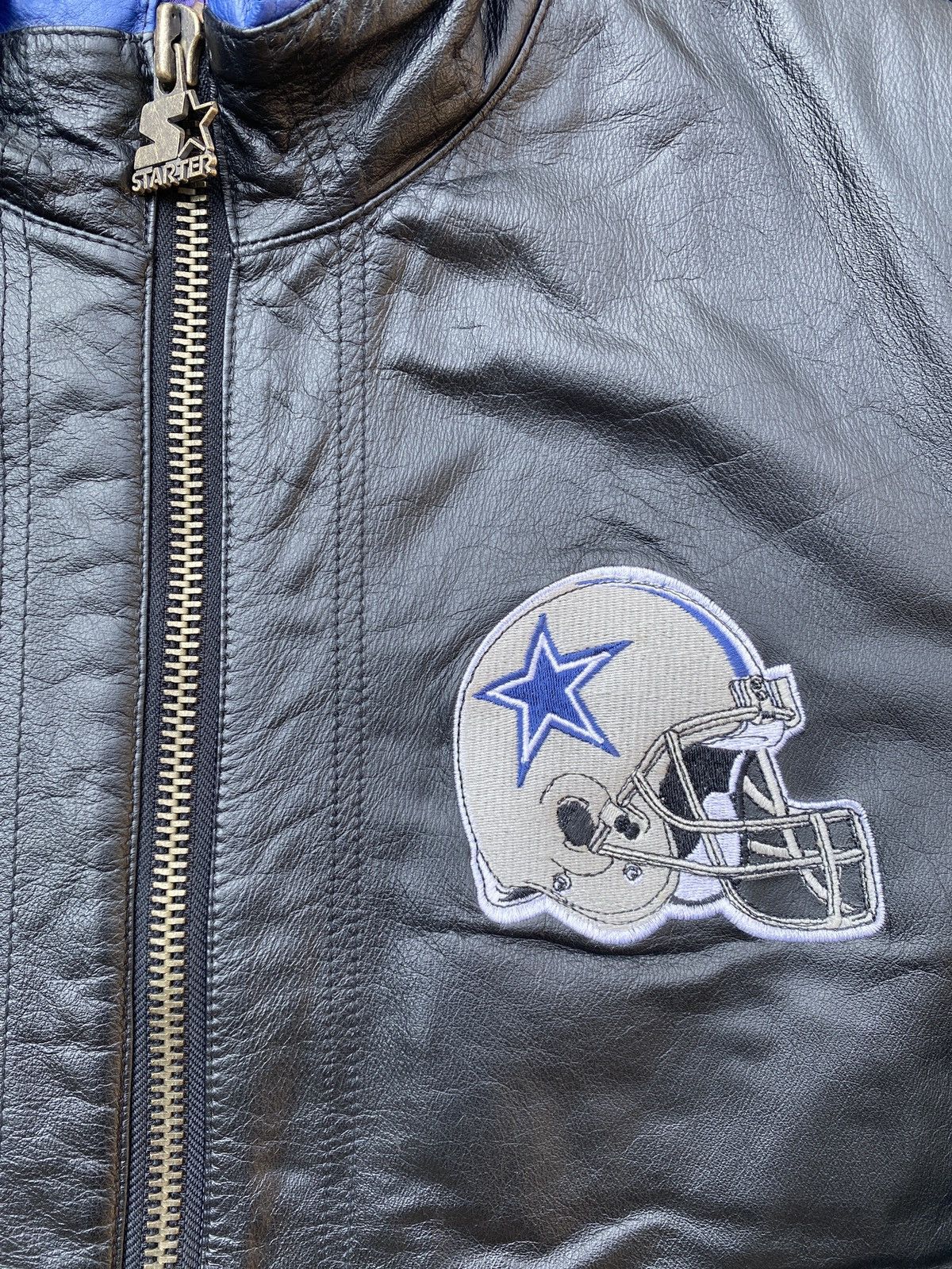 Starter × Vintage 90s Starter Dallas Cowboys leather jacket sz L Size US L / EU 52-54 / 3 - 7 Thumbnail