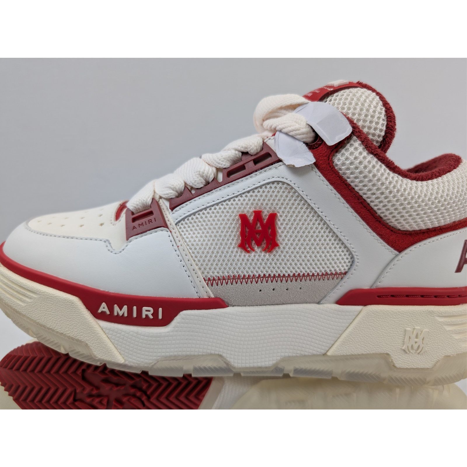 Amiri o1rshd1 Q:2 / MA-1 Low Top Sneakers in Red/White Size US 12 / EU 45 - 14 Thumbnail