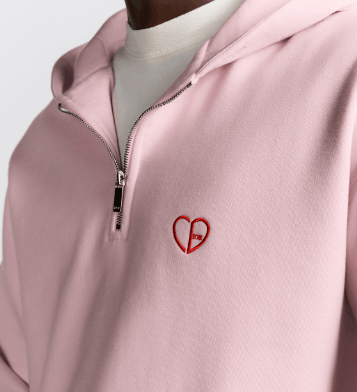 Dior o1w1db10625 CD Heart Relaxed-Fit Hoodie in Pink Size US L / EU 52-54 / 3 - 4 Thumbnail