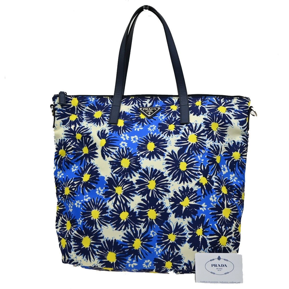 Prada Prada Convertible Zip Tote Printed Tessuto Size ONE SIZE - 1 Thumbnail