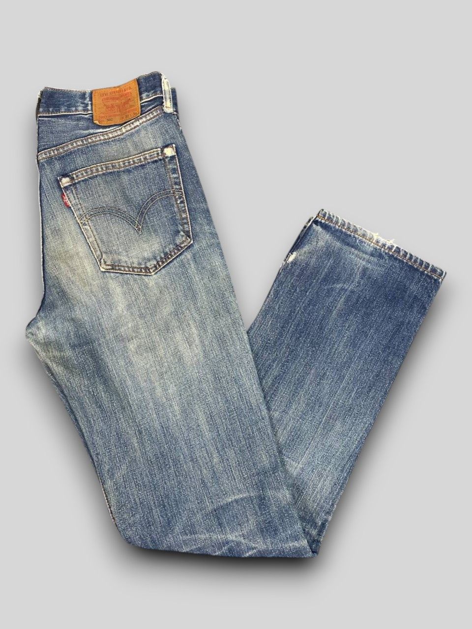 Levi's vintage levis 502 distressed denim nice design Size US 32 / EU 48 - 1 Thumbnail