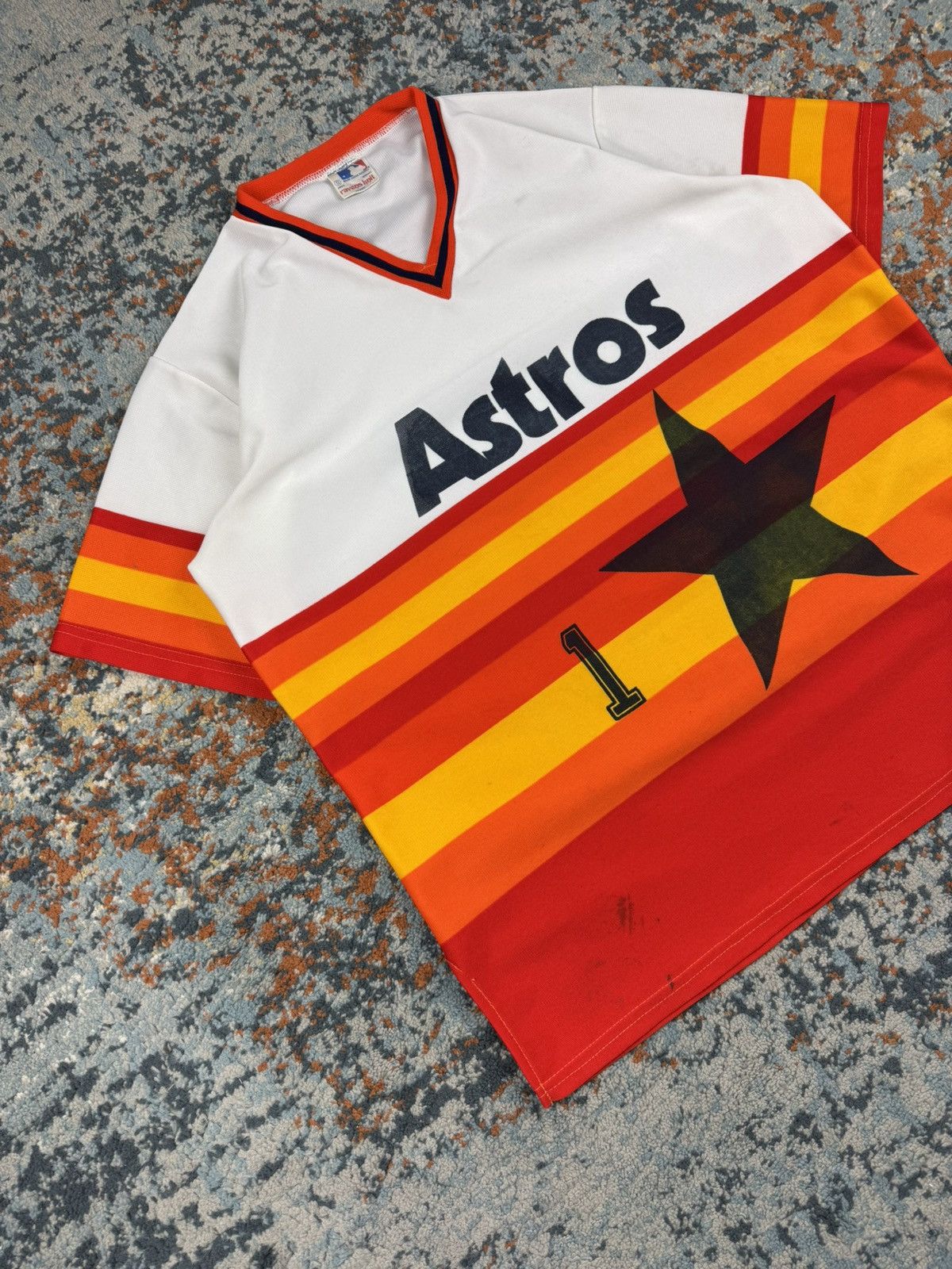 MLB Vintage 80s Houston Astros MLB jersey ravens knit baseball Size US XL / EU 56 / 4 - 3 Thumbnail