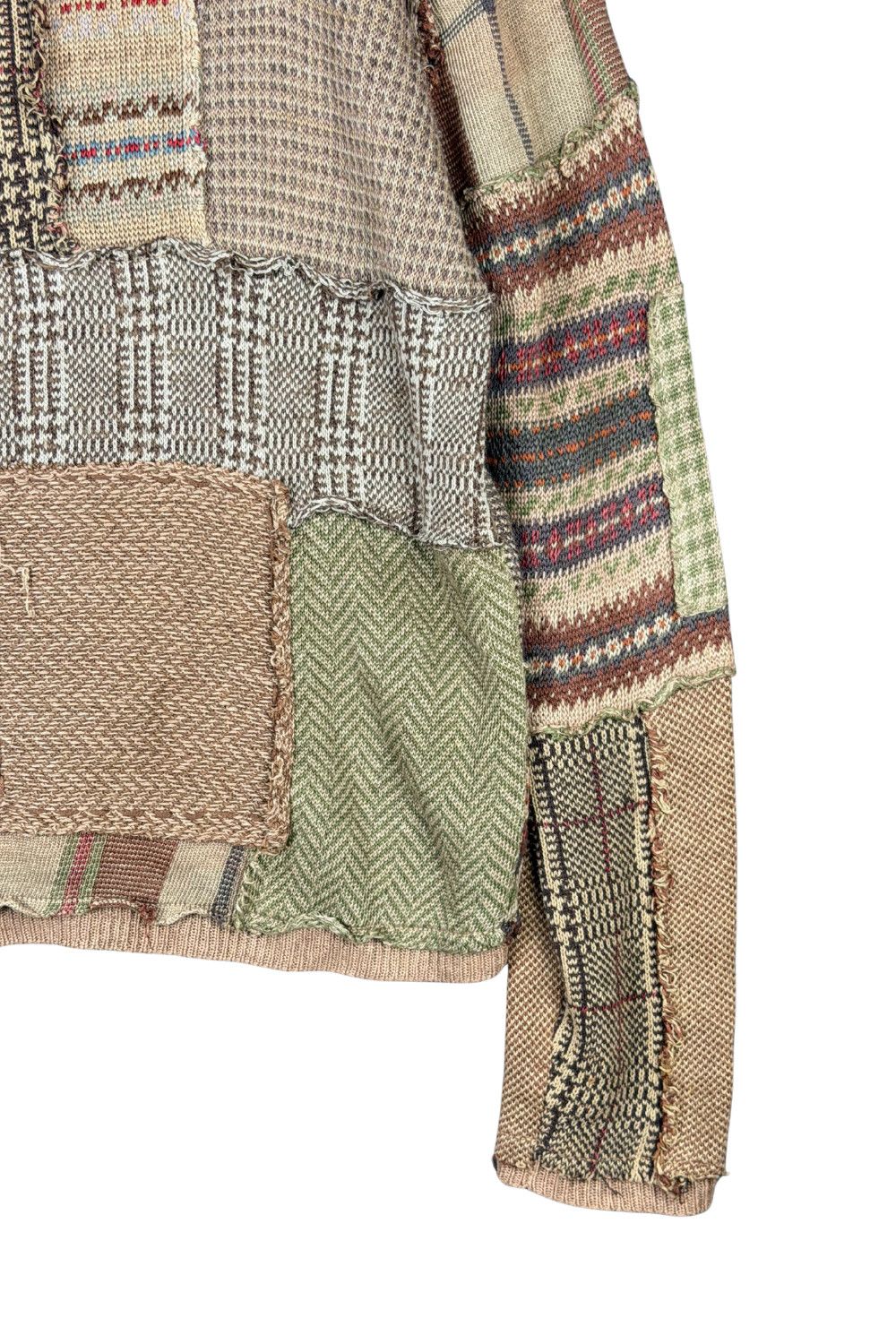 Polo Ralph Lauren ss05 Ralph Lauren Patchwork Tweed Cardigan – Early 2000s Size US L / EU 52-54 / 3 - 10 Thumbnail