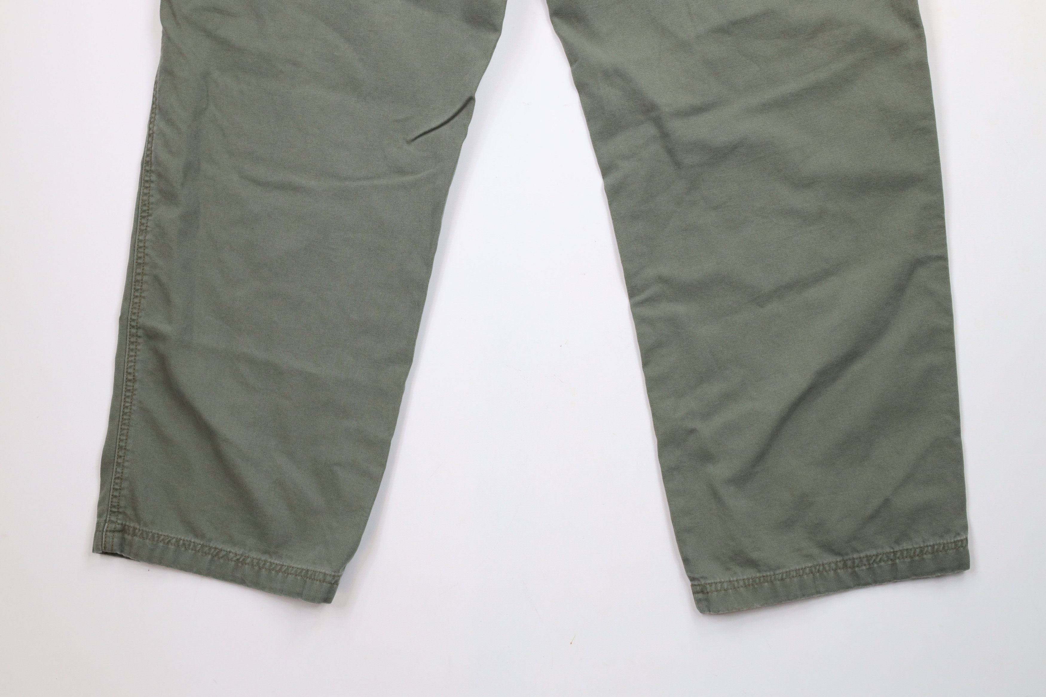 L.L. Bean × Vintage Vintage LL Bean Wide Leg Canvas Cargo Pants Green Cotton Size US 40 / EU 56 - 12 Thumbnail