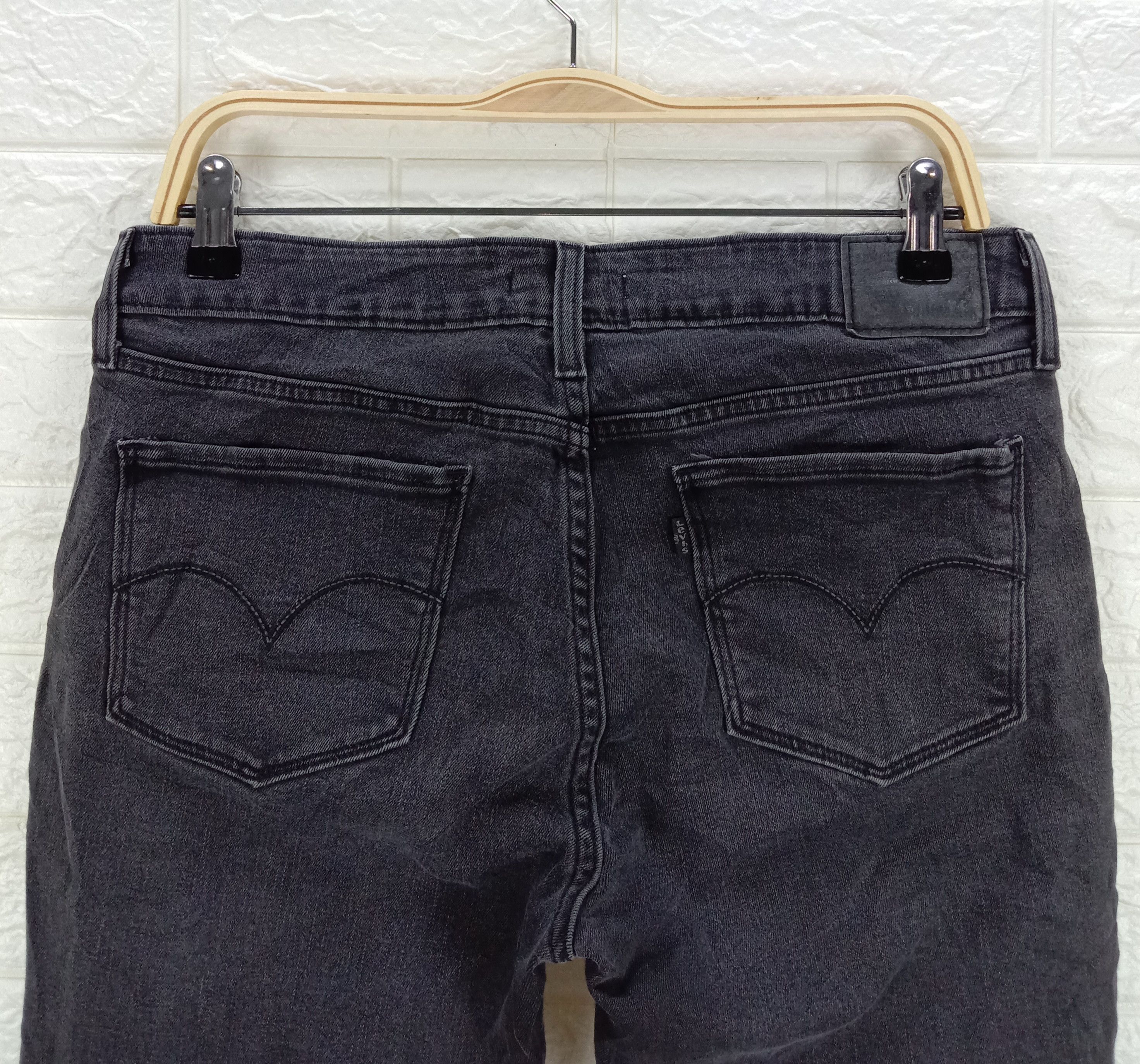 Levi's Vintage Levi's 535 Faded Black Jeans Super Skinny Denim Size 32" / US 10 / IT 46 - 6 Thumbnail