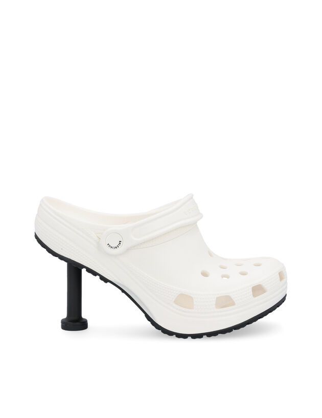 image of Balenciaga O1S1Rm0324 Crocs Madam In White Shoes, Women's (Size 10)