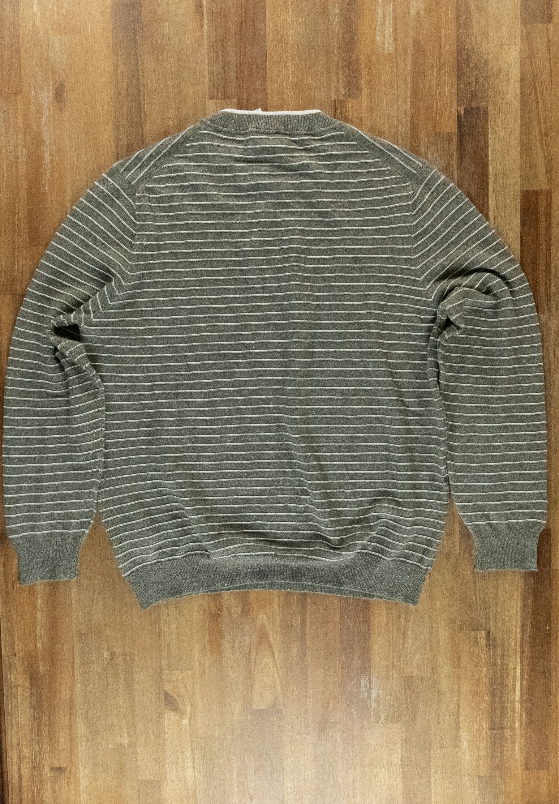 Fedeli FEDELI green striped cashmere linen sweater Size 3XL Size US XXL / EU 58 / 5 - 6 Thumbnail