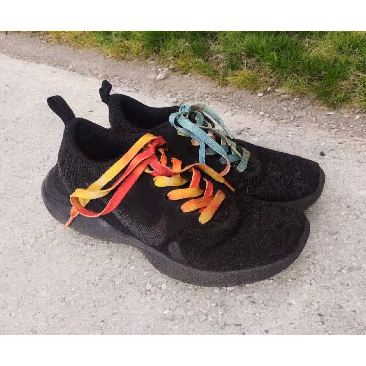 Nike Nike Flex Mens Athletic Sneakers Sz 9.5 Black Rainbow Runnin Size US 9.5 / EU 42-43 - 1 Thumbnail