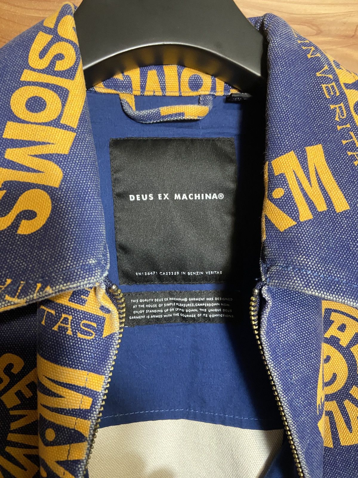 Deus Ex Machina Moto Printed Navy Canvas Jacket Size US S / EU 44-46 / 1 - 2 Thumbnail