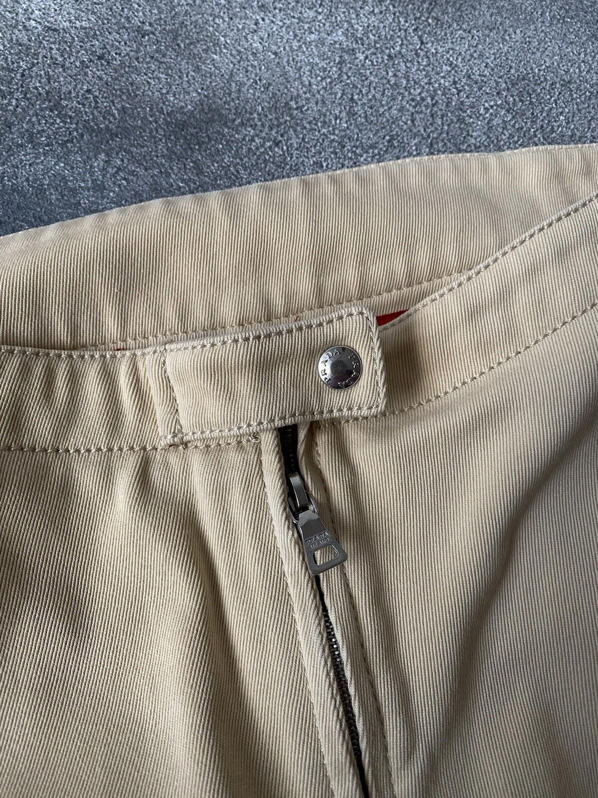 Prada 2000’s Prada Biker Casual Pants Vintage Women Cream 40 Size 40" / US 18 - 9 Thumbnail