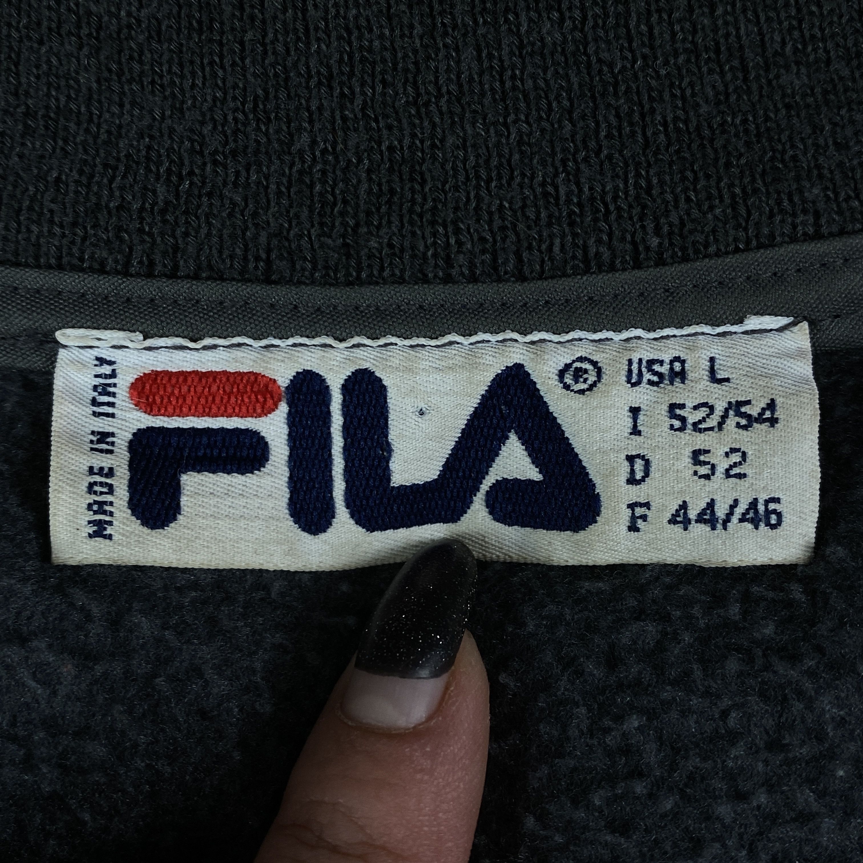 Fila × Vintage Mens Fleece Sweatshirt Fila V Neck Size L Size US L / EU 52-54 / 3 - 8 Thumbnail