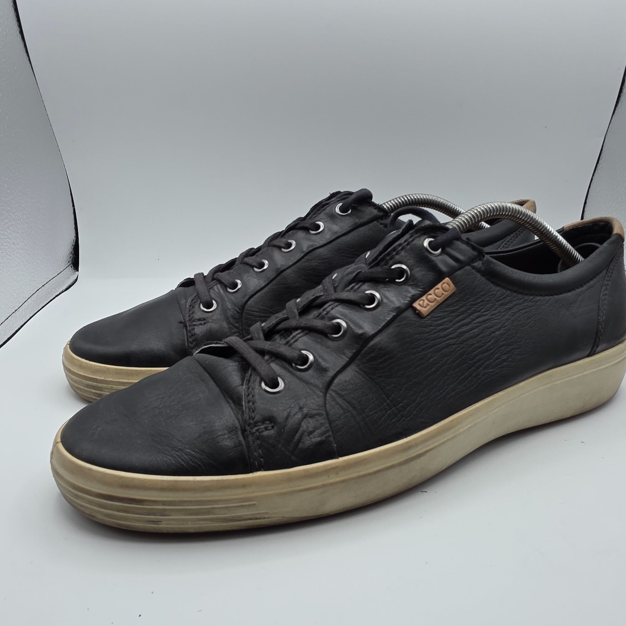 Ecco ECCO Soft 7 Mens Size 13 Black Leather Lace Up Shoes Walking Size US 13 / EU 46 - 4 Thumbnail