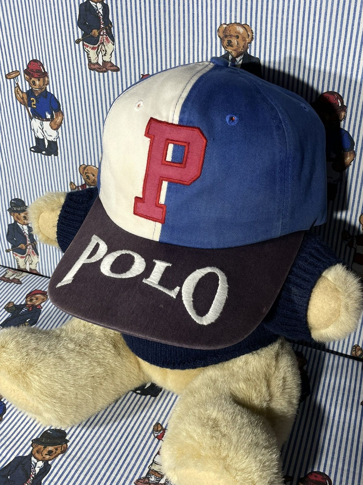 Polo Ralph Lauren × RRL Ralph Lauren × Ralph Lauren RARE Polo Sport Cap OG Vintage 1990’s Size ONE SIZE - 3 Thumbnail