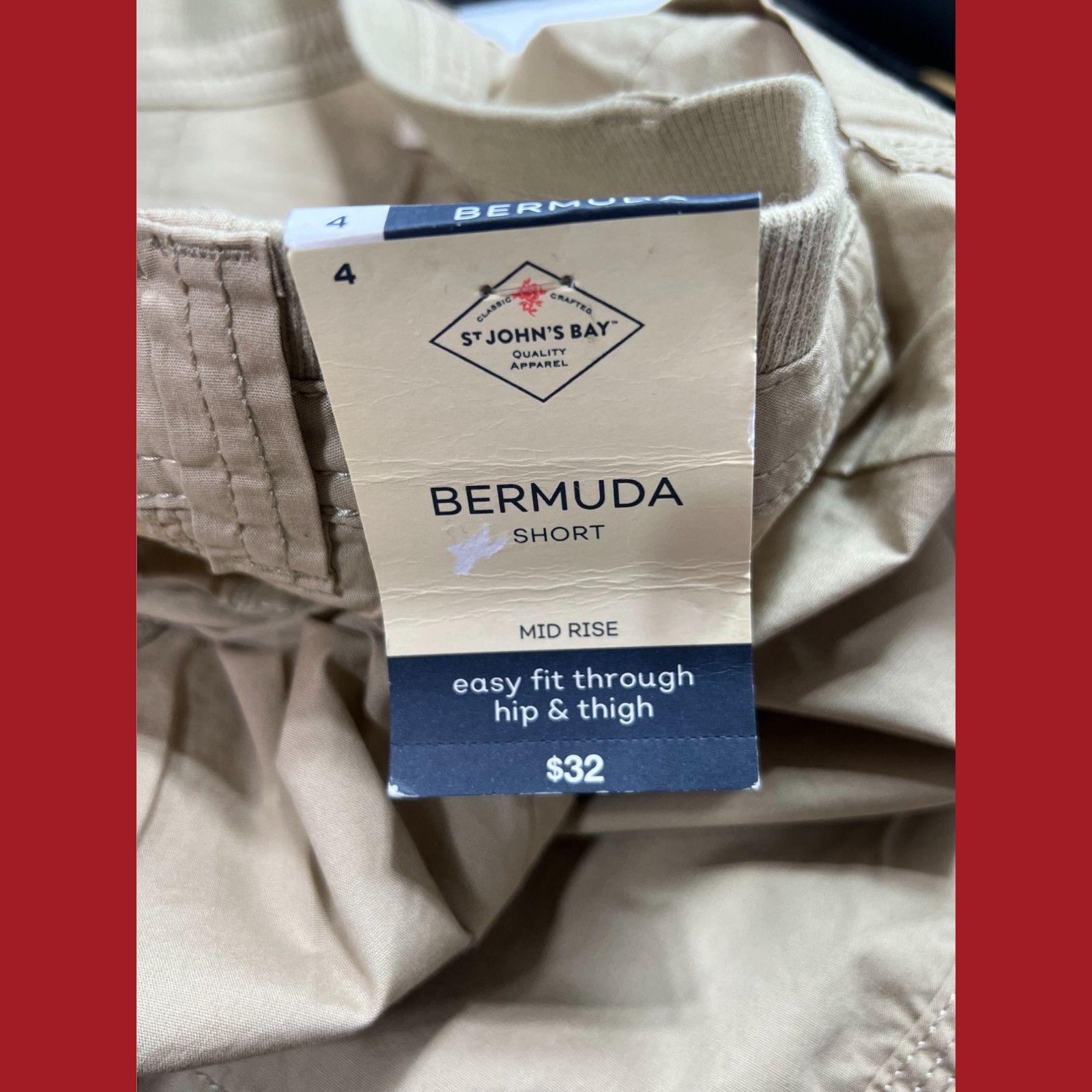 Other St. John's Bay - Women's Mid-Rise Cargo Bermuda Short - Beig Size 27" / US 4 / IT 40 - 11 Thumbnail