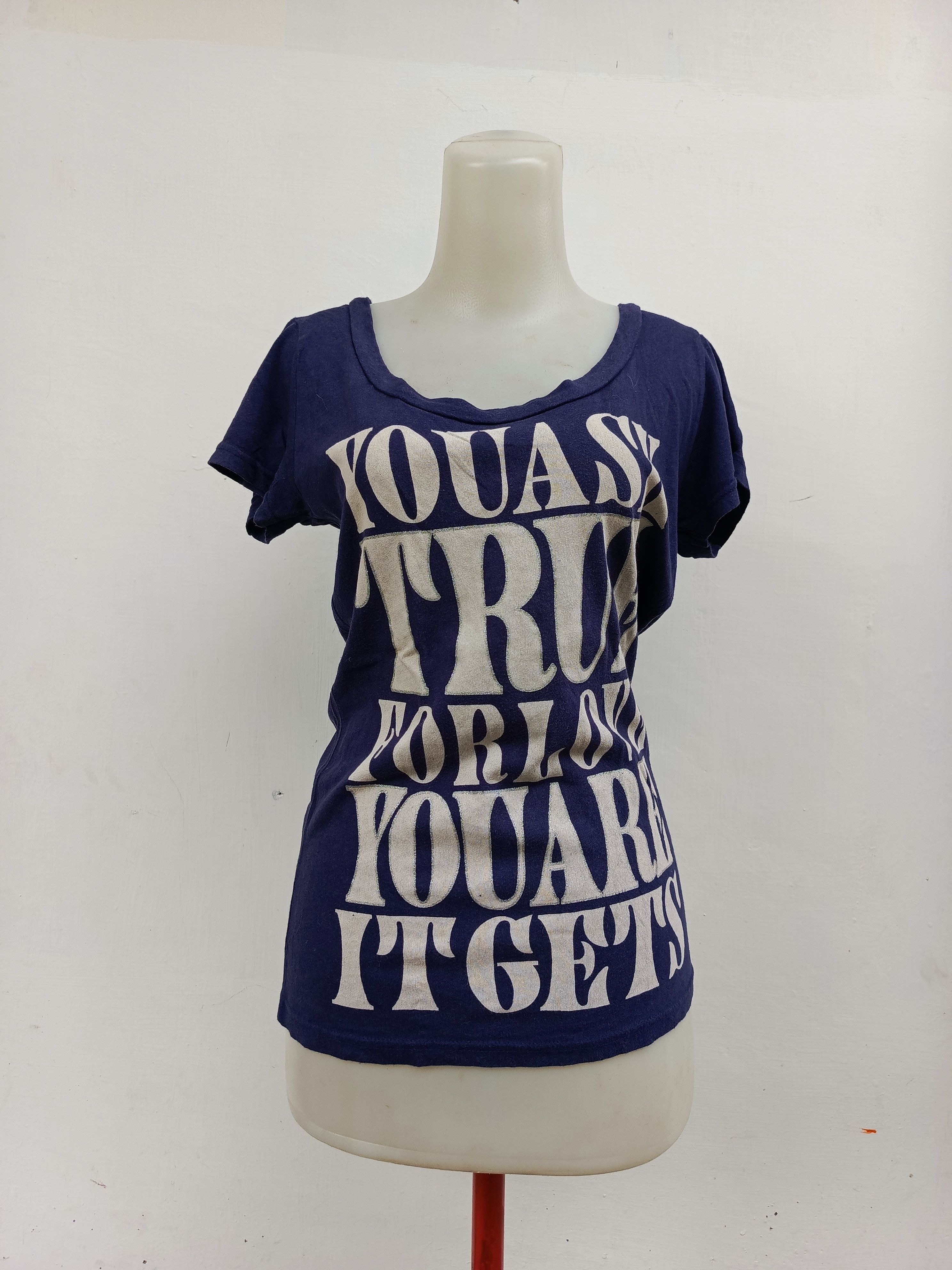 Japanese Brand Witty & Pretty Graphic Tee Bold Text Statement Piece Size M / US 6-8 / IT 42-44 - 1 Thumbnail