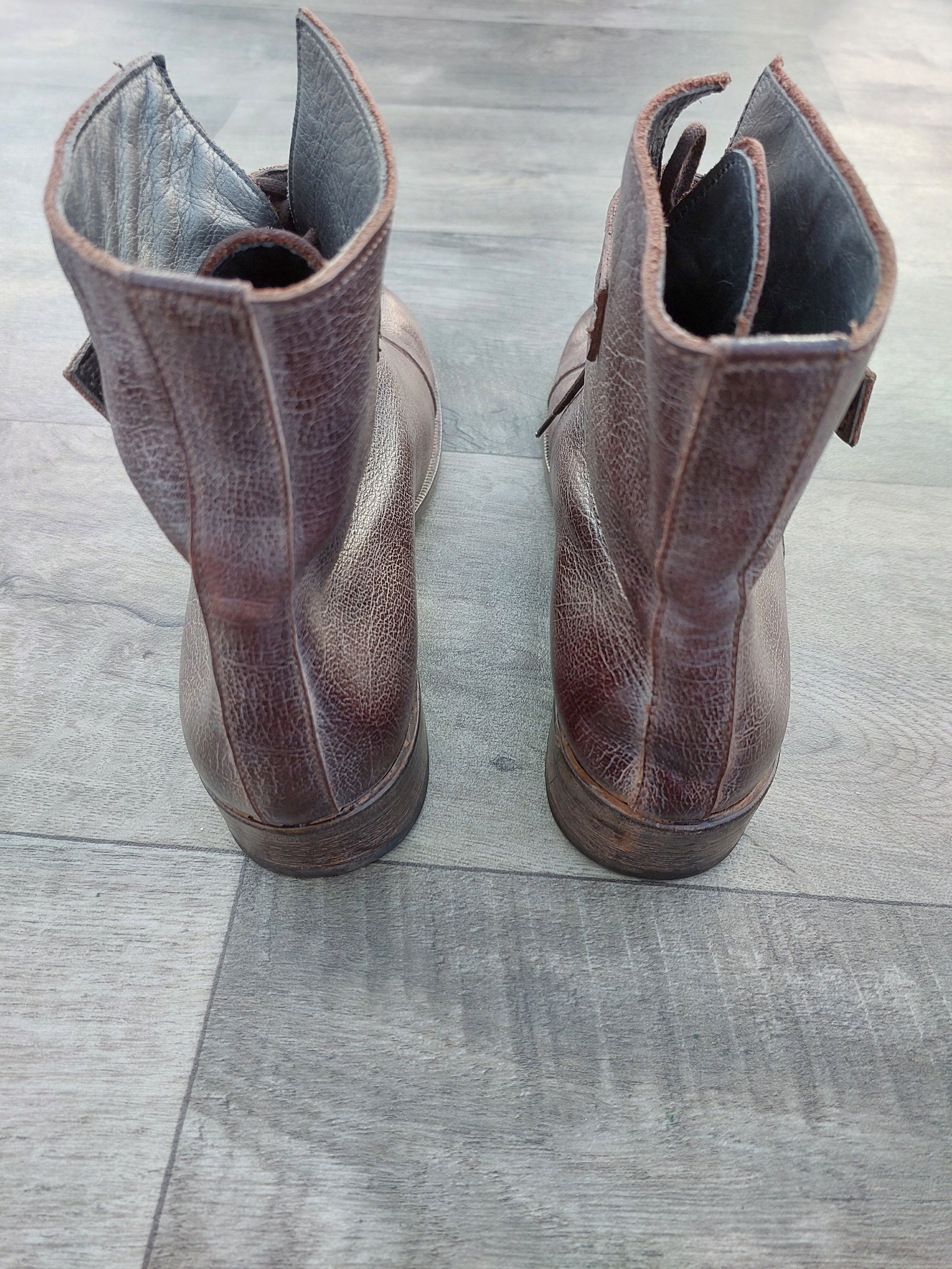 MoMA Avant Garde MOMA Brown Leather Ankle Boots Size US 6 / EU 39 - 6 Thumbnail