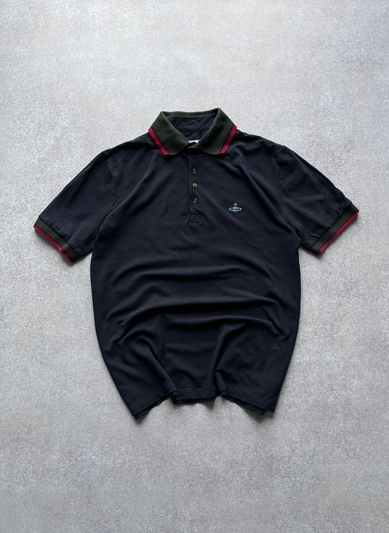 Vintage Vivienne Westwood Orb Saturn Polo Shirt Y2K XXL