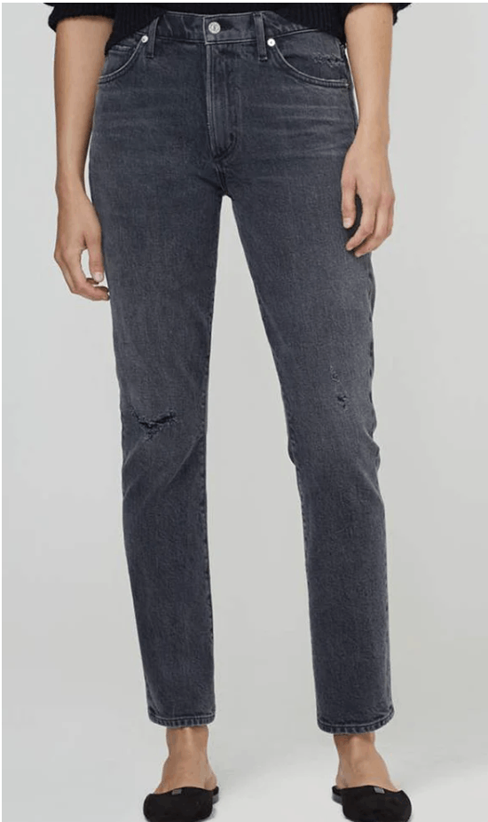 image of Citizens Of Humanity Skyla Mid Rise Cigarette Jeans 26 in Grey, Women's