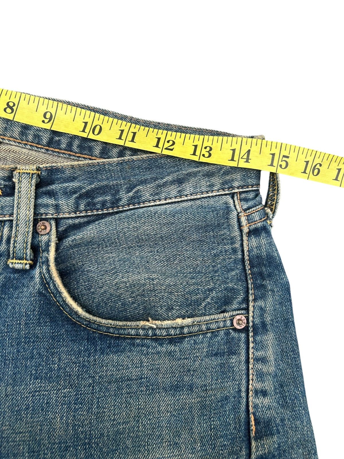 Kapital Vintage Edwin 505X Selvedge Distressed Rusty Denim Jeans Size US 29 - 15 Thumbnail