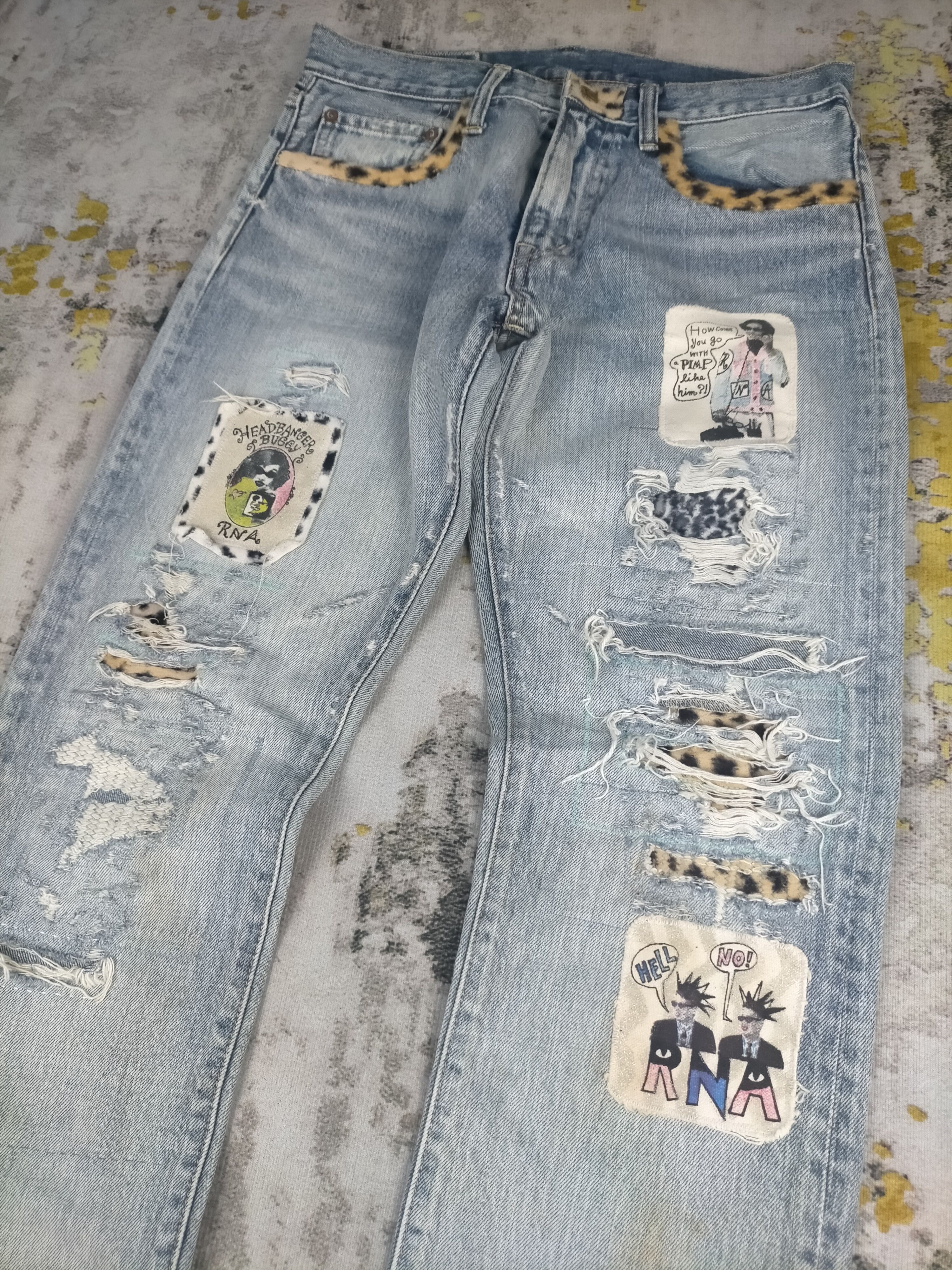 If Six Was Nine 🔥 Rare Rna Inc Punk Mudwash Distressed Jeans Size US 29 - 1 Thumbnail