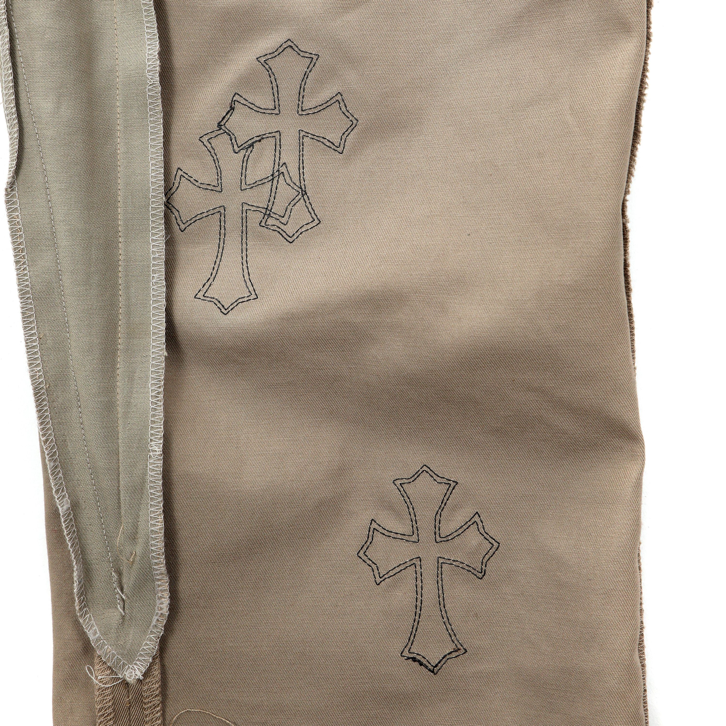 Chrome Hearts Tan Multi Checkered and Black Cross Patch Chino Pants Size US 33 - 11 Thumbnail
