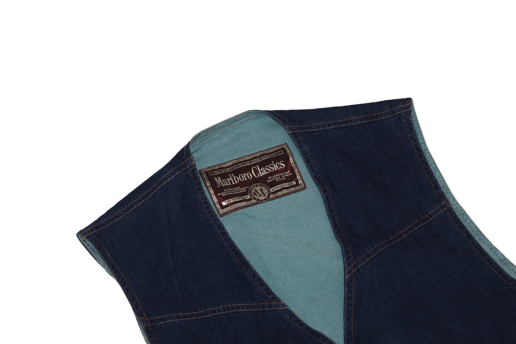 Marlboro Classics 🔥 90s Marlboro Classics Patchwork & Denim Two Blocks Vest Size US L / EU 52-54 / 3 - 3 Thumbnail