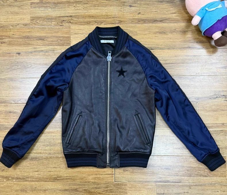 Givenchy Givenchy Men's lamb skin and showy baseball jacket Size US S / EU 44-46 / 1 - 1 Thumbnail
