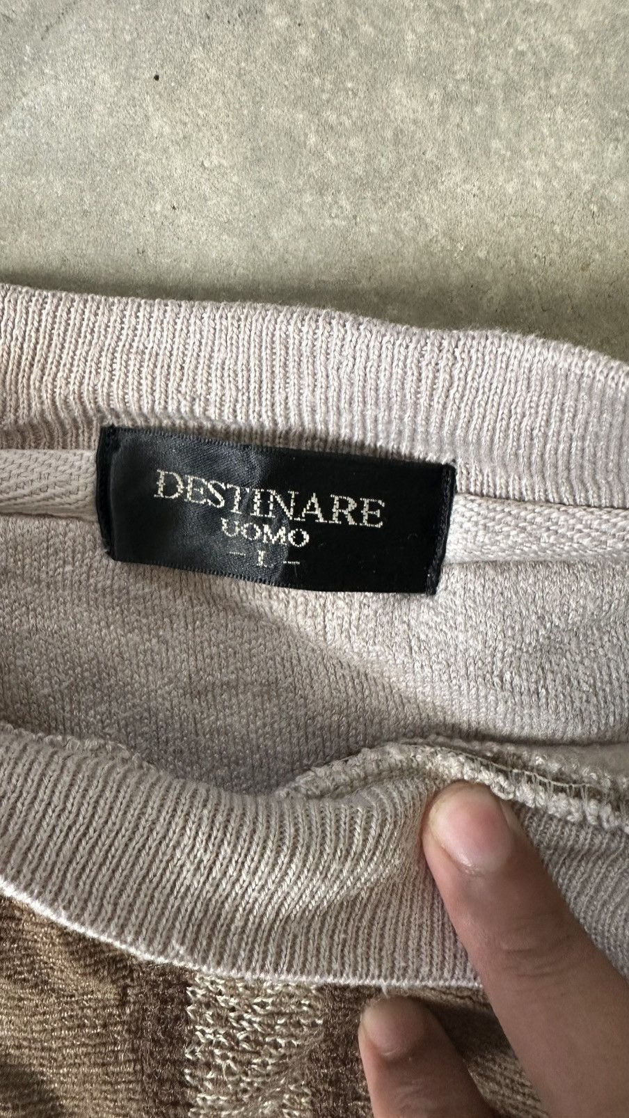 Vintage VINTAGE DESTINARE UOMO KNIT DESIGN SWEATSHIRT Size US L / EU 52-54 / 3 - 4 Thumbnail
