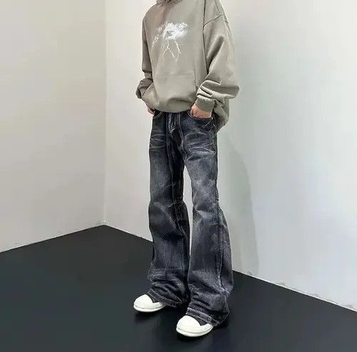 Japanese Brand Honeycomb Loose Flare Leg Vintage Design Jeans Size US 34 / EU 50 - 3 Thumbnail