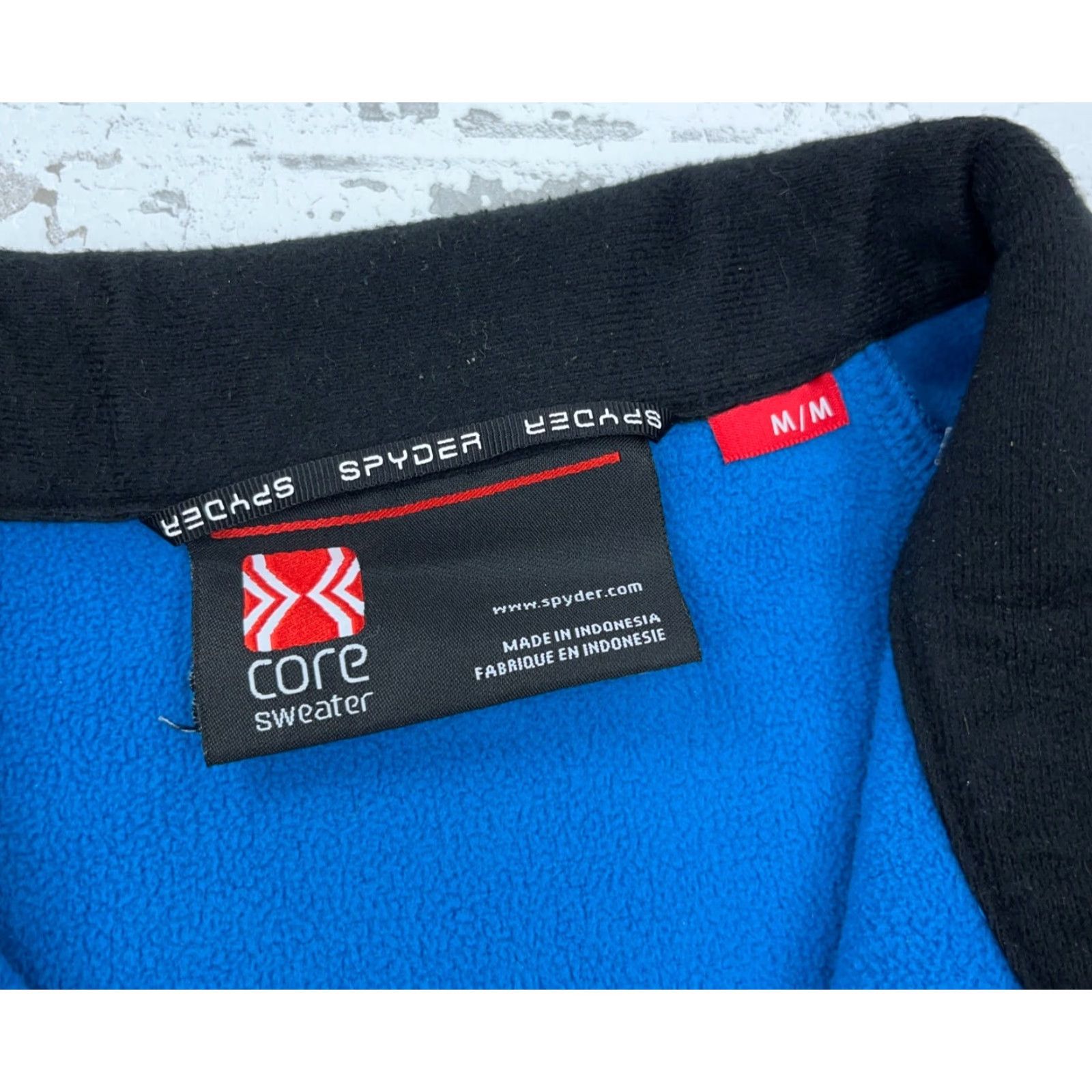 Spyder Spyder Jacket Men Medium Blue Black Pullover Thermal Waffle Knit Sweater B4* Size US M / EU 48-50 / 2 - 3 Thumbnail