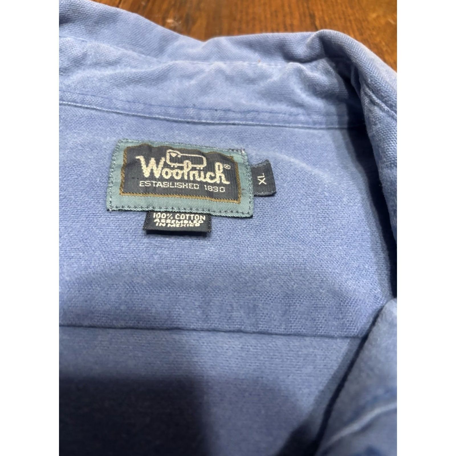 Vintage VINTAGE Woolrich Shirt Mens XL Blue Heavyweight Pockets Button Up USA 70s 80s Size US XL / EU 56 / 4 - 2 Thumbnail