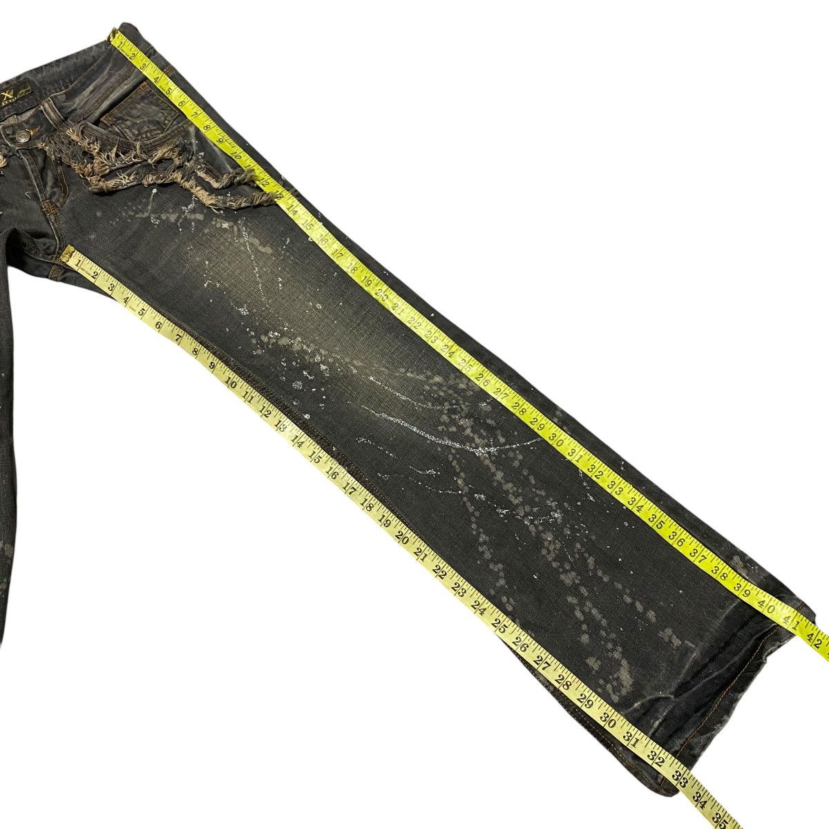 Tornado Mart Xfrm Denim Super Flare Painter Jeans Distressed Size US 30 / EU 46 - 17 Thumbnail
