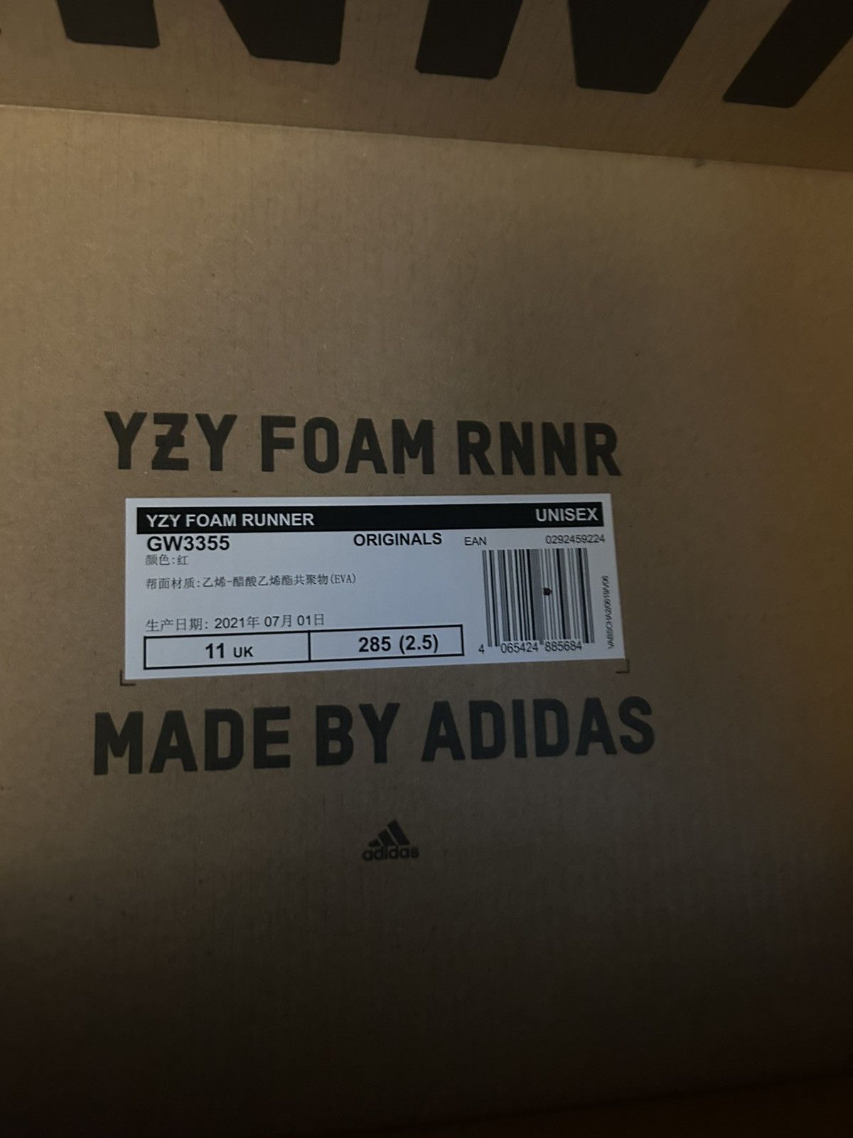 Kanye West Yeezy Foam Runners vermillion Size US 11 / EU 44 - 5 Thumbnail