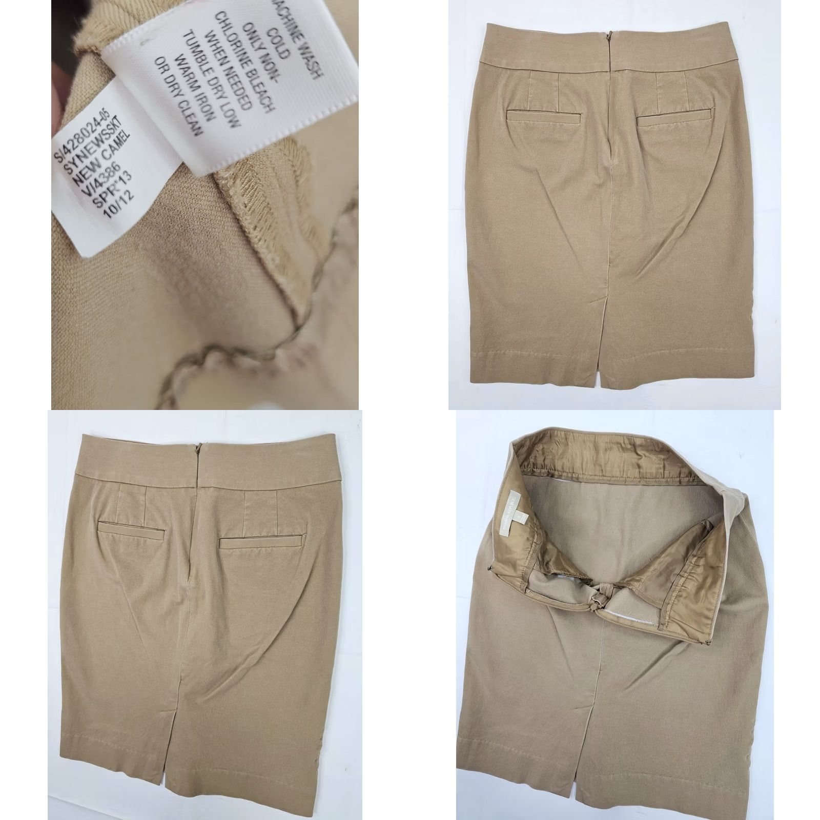 Banana Republic Banana Republic Skirt Women 4 Beige Sloan Pencil Career Vent EUC (28x22) 428024 Size 27" / US 4 / IT 40 - 8 Thumbnail