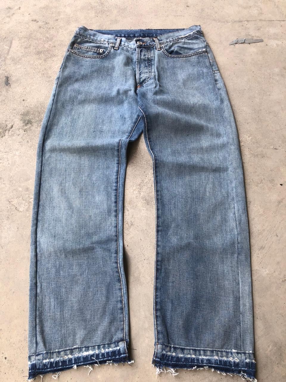 Dior SS04 Dior Honeycomb Glitter Distressed Jeans Hedi Slimane Size US 31 - 1 Thumbnail