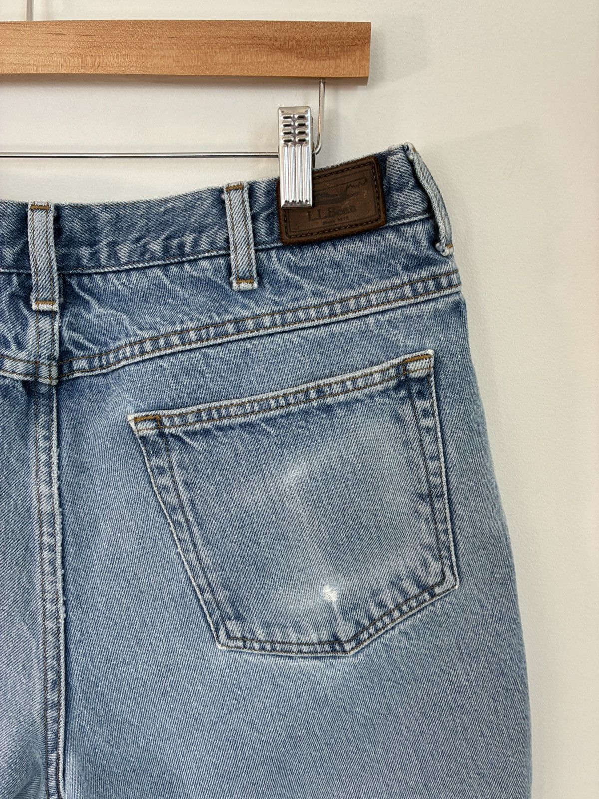 Vintage Thrashed Vintage Sun Faded Cut Off Denim Jean Shorts Size US 36 / EU 52 - 7 Thumbnail