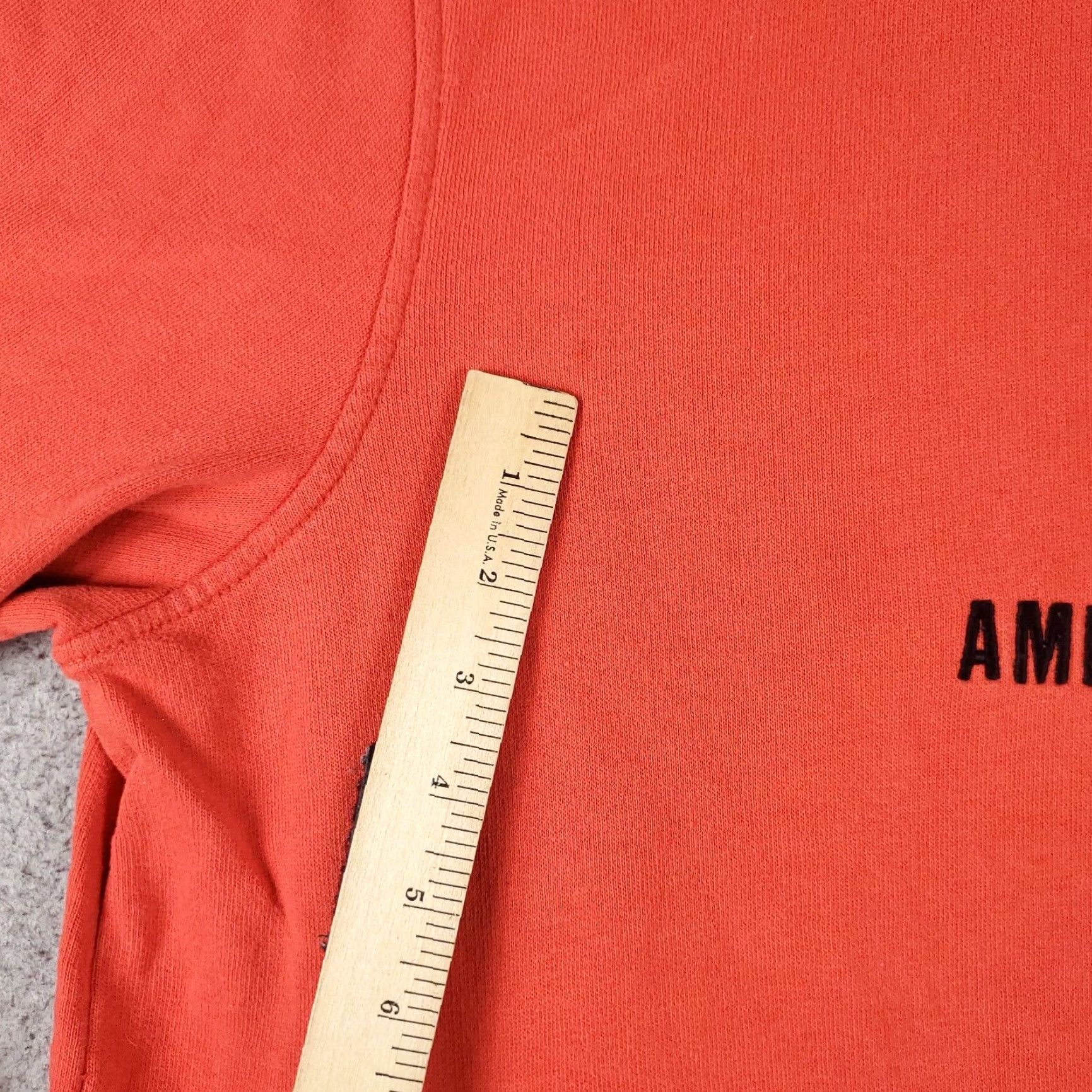 American Eagle Outfitters American Eagle Mens Large Orange Quarter Zip Pullover Sweatshirt Size US L / EU 52-54 / 3 - 6 Thumbnail