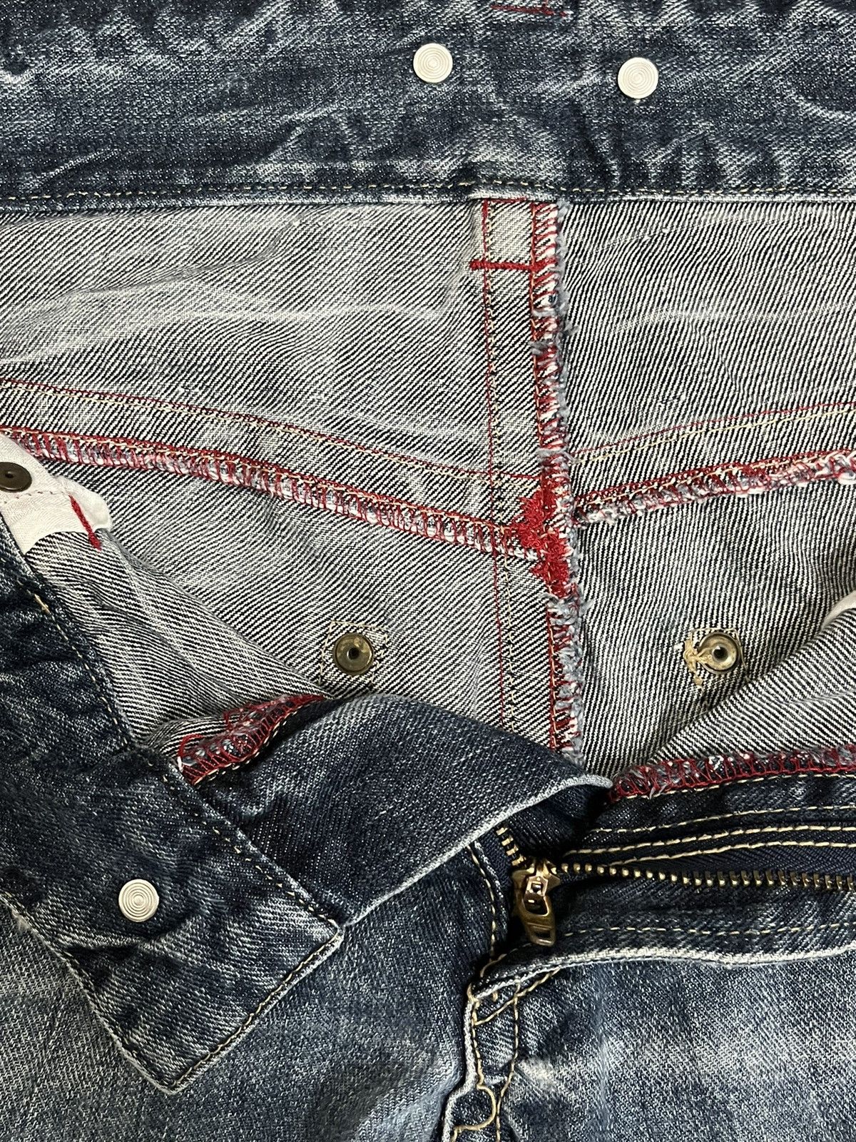 If Six Was Nine Vintage Amazing Jeans Patches Denim Size US 31 - 8 Thumbnail