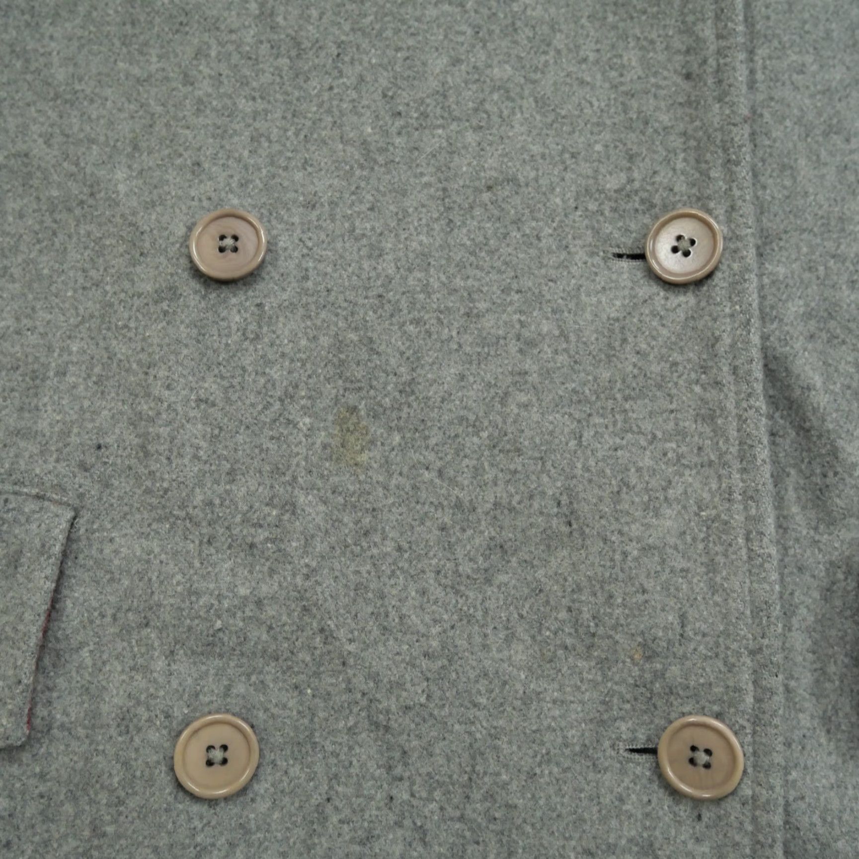 Abercrombie & Fitch Abercrombie & Fitch Jacket Womens Medium Grey Wool Blend Double Breasted Trench Coat Button Long Sleeve Casual Size M / US 6-8 / IT 42-44 - 4 Thumbnail