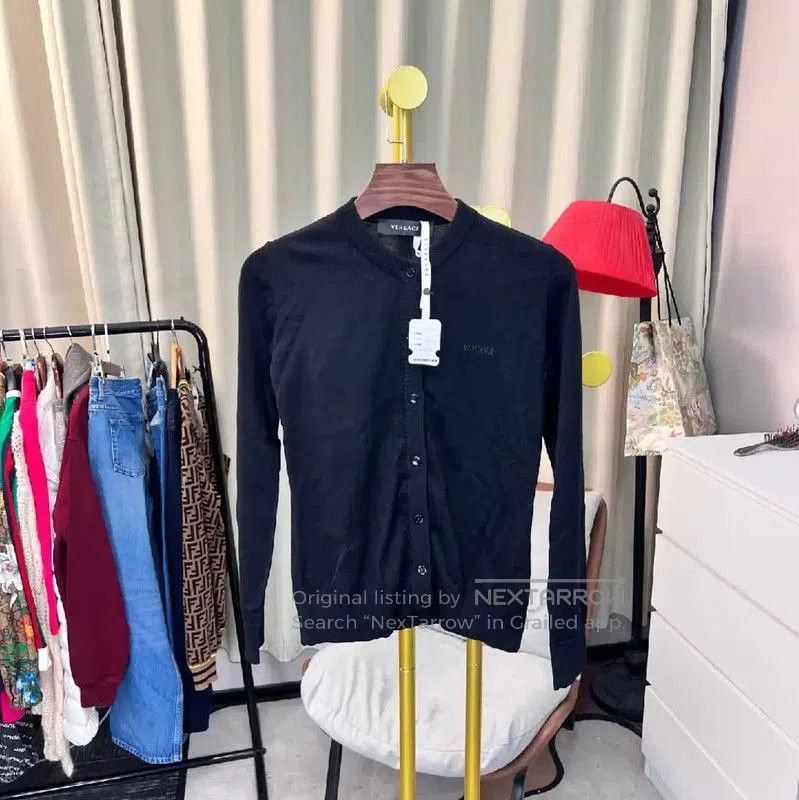 Versace Versace Black Wool Cardigan for Women . Size M / US 6-8 / IT 42-44 - 1 Thumbnail