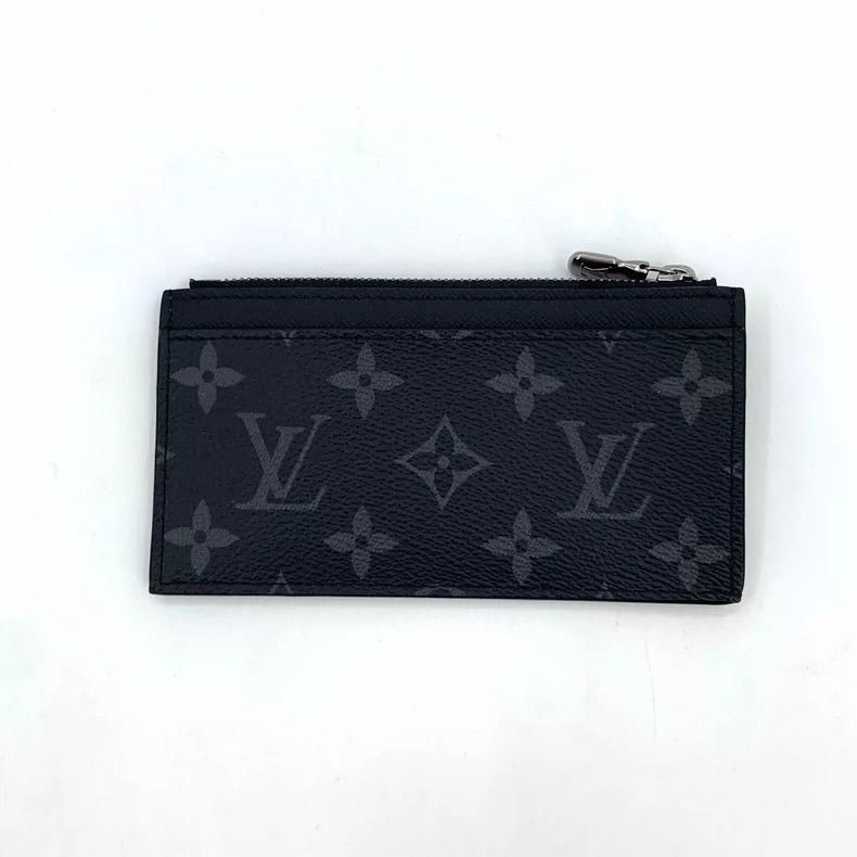 Louis Vuitton Louis Vuitton Black Gray Logo Leather Wallet -2505 Size ONE SIZE - 2 Thumbnail