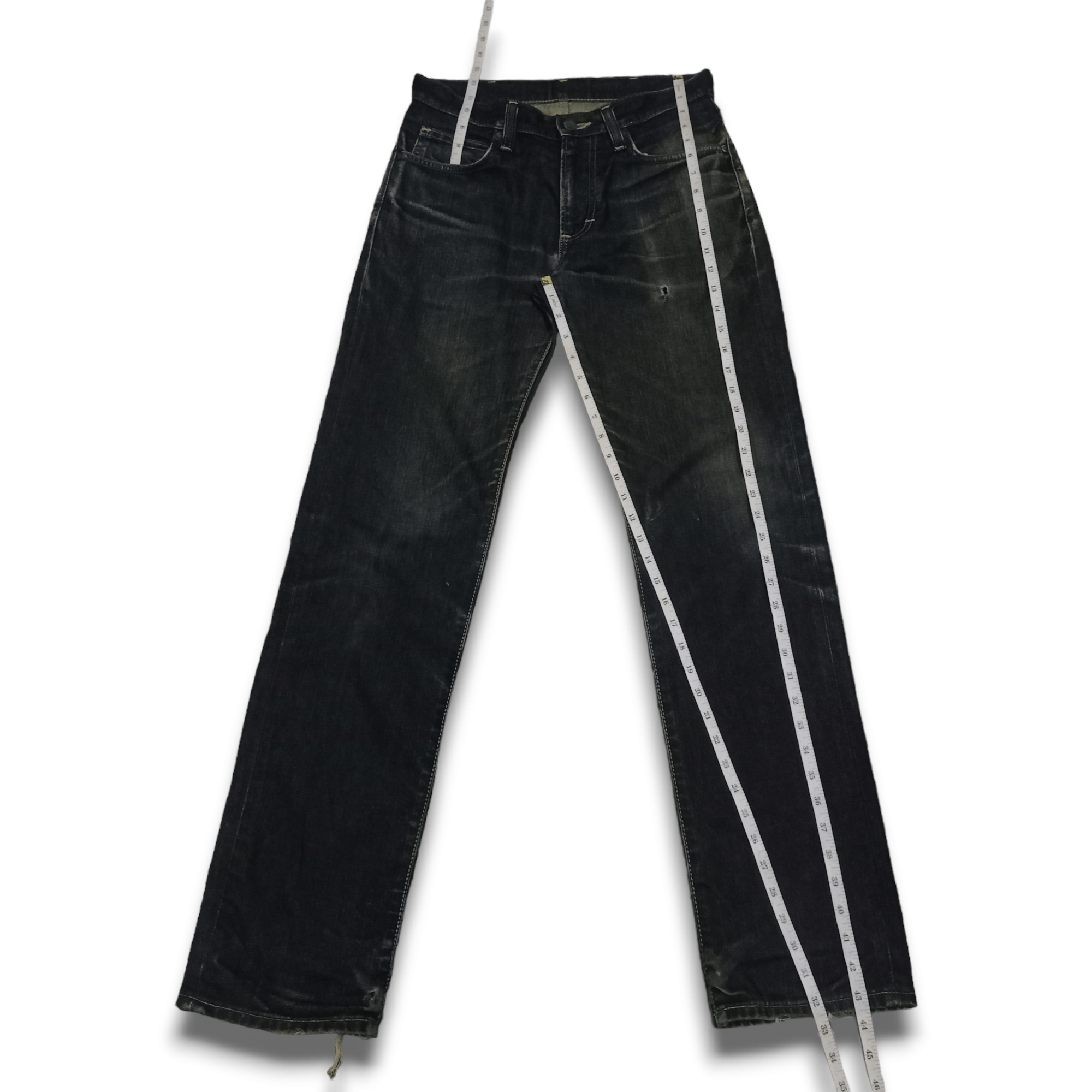 Wrangler Vintage Wrangler Mud Wash Indigo Ripped Style Jeans 29x33 Size US 29 - 11 Thumbnail