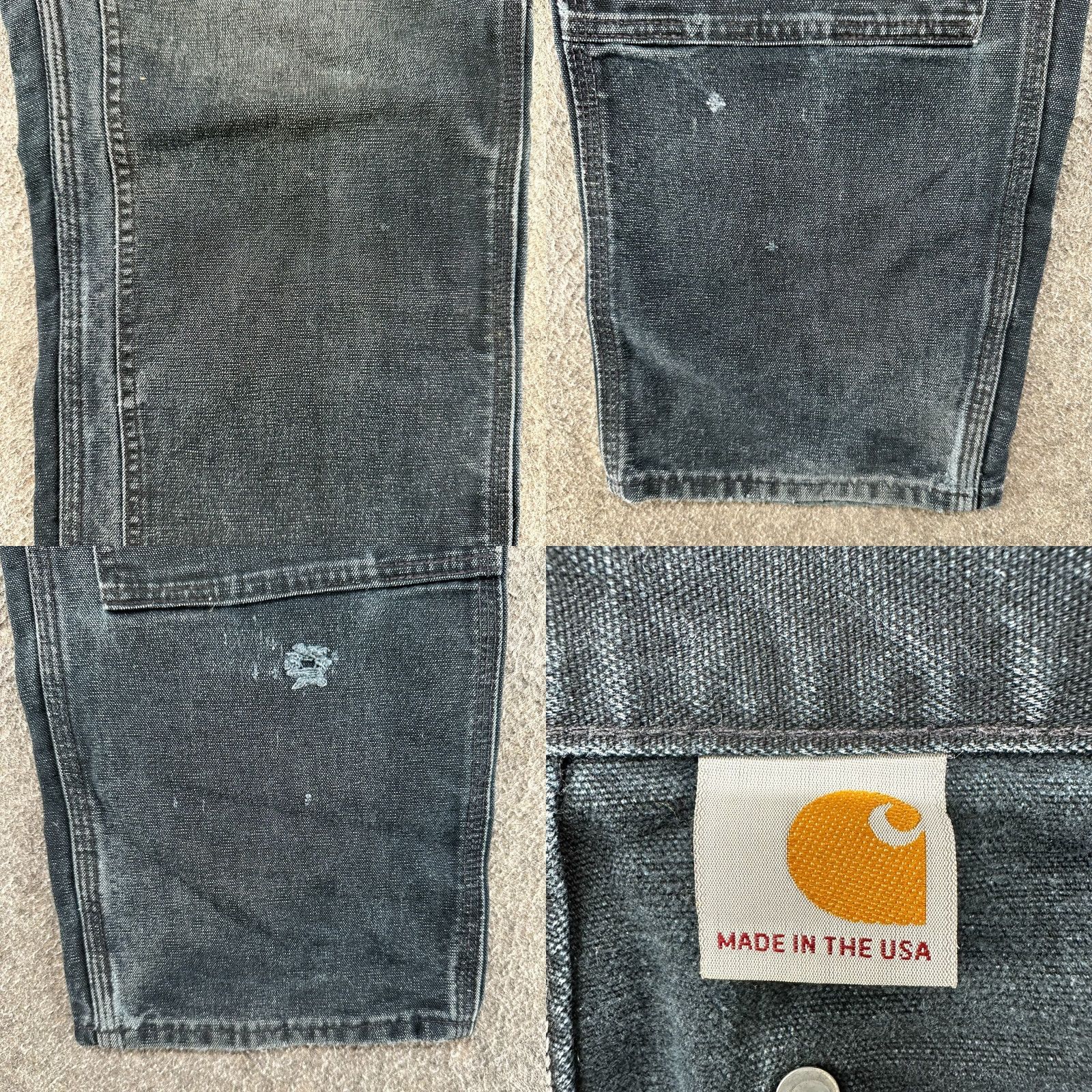 Carhartt VINTAGE Carhartt Pants Men 32x30 Black Carpenter Relaxed Workwear Casual Pants 5-Pocket USA Carhartt FR FLAME RESISTANT Mens Size US 32 / EU 48 - 9 Thumbnail