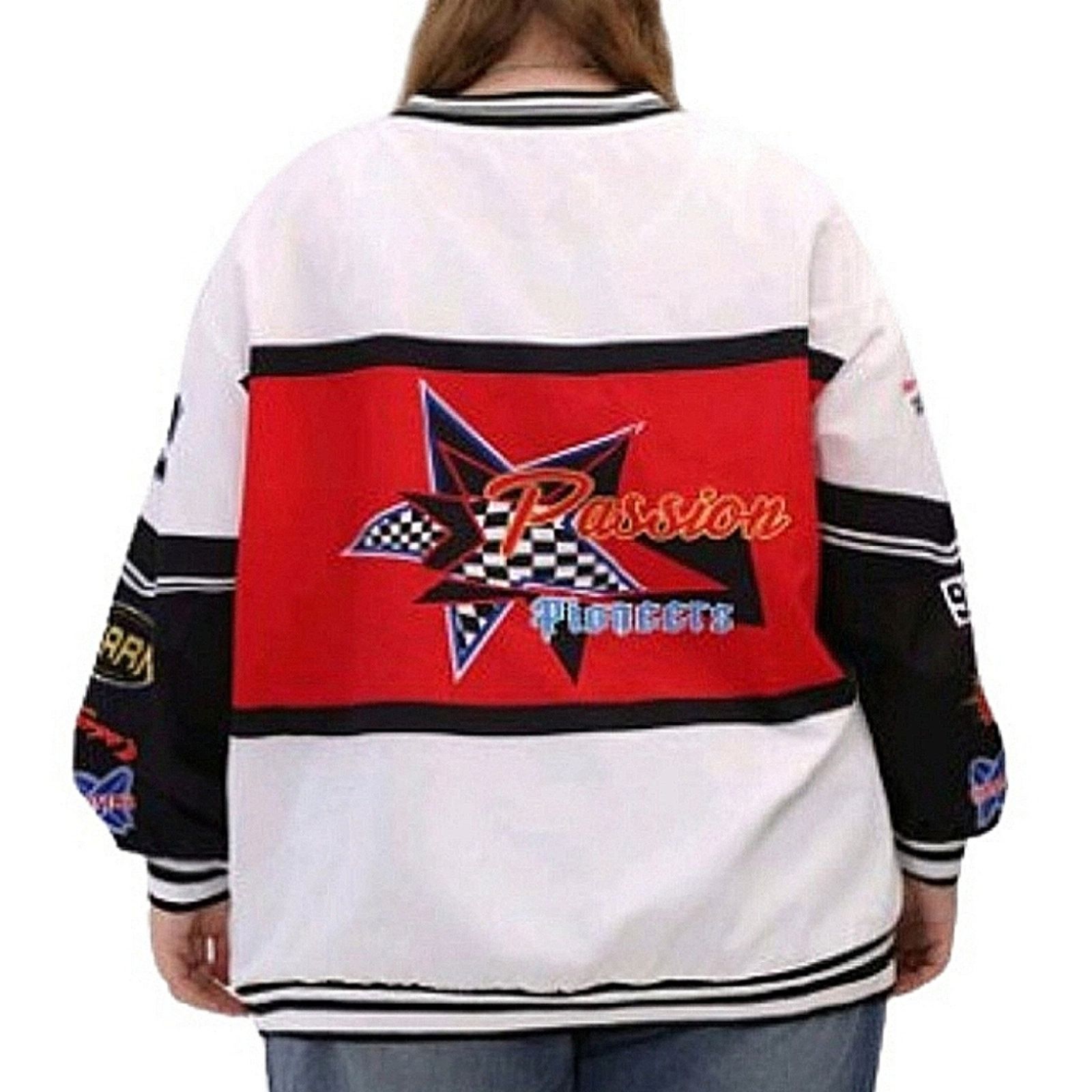 Shein PASSION ☆ NASCAR STYLE ☆ LIGHT ☆ RACING JACKET ☆ 5x ☆ NWT Size 4XL / US 24-26 - 7 Thumbnail