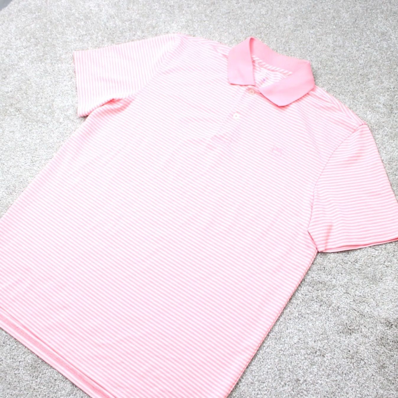 Southern Tide Southern Tide Polo Shirt Men Medium Pink Fort Frederick Stripe Short Sleeve Polo Size US M / EU 48-50 / 2 - 2 Thumbnail